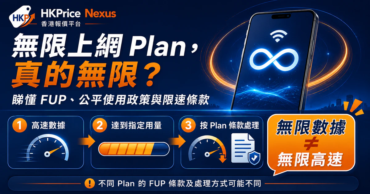 無限上網 Plan、FUP 公平使用政策與限速條款解釋