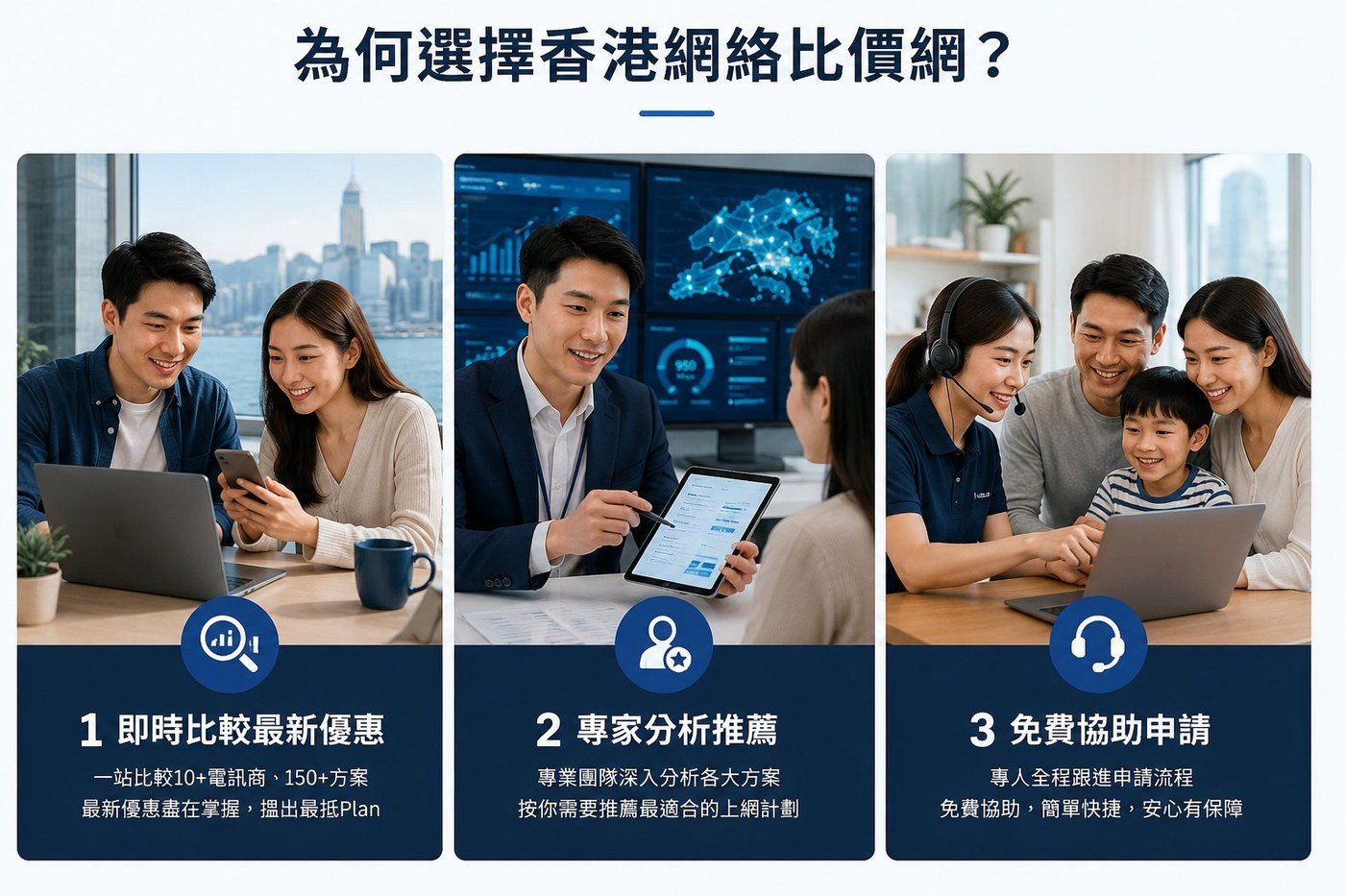 為何選擇香港網絡比價網 — 即時比較最新優惠、專家分析推薦、免費協助申請